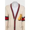 Long wool cardigan