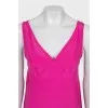 Silk pink A-line dress