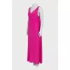 Silk pink A-line dress