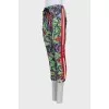 Floral print drawstring trousers