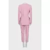 Pink suit with straight-leg trousers