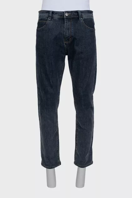 Men's straight mid-rise jeans