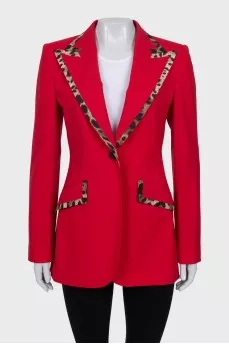 Red fitted jacket