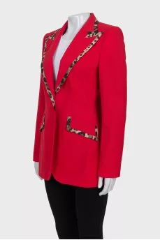 Red fitted jacket