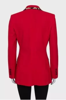 Red fitted jacket