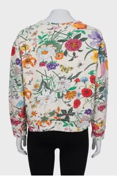 Свитшот в цветочный принт