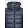 Straight down jacket with a removable hood