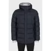 Men's black down jacket with pockets