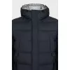 Men's black down jacket with pockets