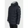 Men's black down jacket with pockets
