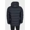 Men's black down jacket with pockets