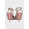 Pink leather Rockstud shoes