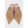 Pink leather Rockstud shoes