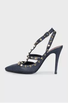 Слингбэки из кожи с шипами Rockstud