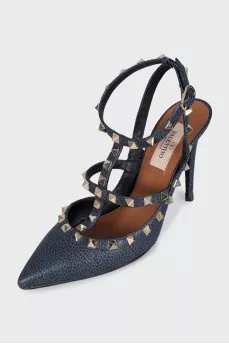 Слингбэки из кожи с шипами Rockstud