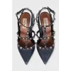 Rockstud studded leather slingbacks