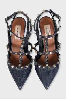 Слингбэки из кожи с шипами Rockstud