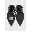 Rockstud studded leather slingbacks