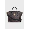 Flower tote in signature print
