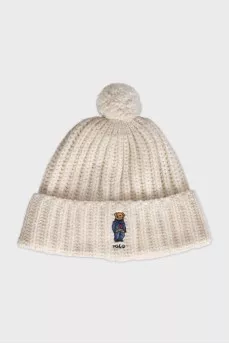 Men's knitted hat with embroidery