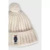 Men's knitted hat with embroidery
