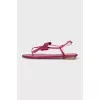 Sandals decorated with rhinestones
