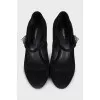 Black Mary Janes with rhinestones