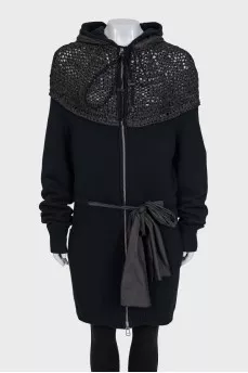 Merino wool and cashmere cardigan