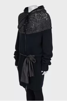 Merino wool and cashmere cardigan