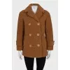 Short brown teddy coat