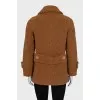Short brown teddy coat