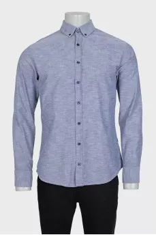 Men's straight button-down shirt