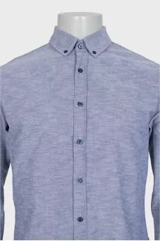 Men's straight button-down shirt