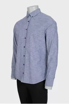 Men's straight button-down shirt