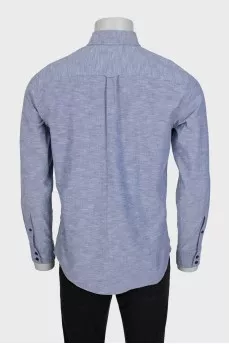 Men's straight button-down shirt
