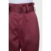 Burgundy straight trousers