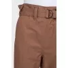 Wide-leg trousers with patch pockets and a belt