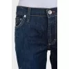 Blue low-rise flared jeans