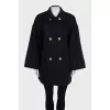 Black coat with embroidery