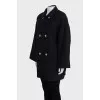 Black coat with embroidery