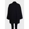 Black coat with embroidery