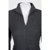 Cropped wool jacket with belt
