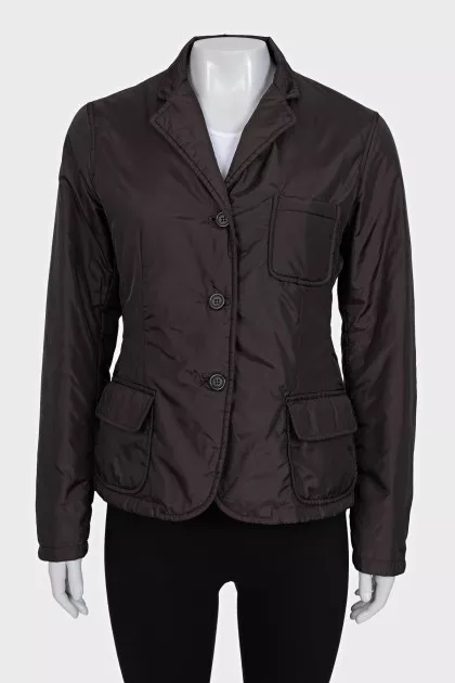 Brown jacket with patch pockets