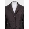 Brown jacket with patch pockets