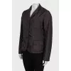 Brown jacket with patch pockets