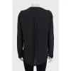 Loose green cardigan with a zipper