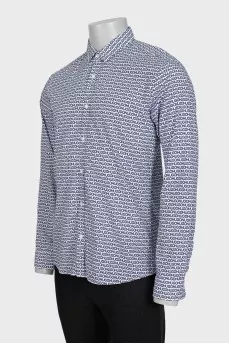 Men's fitted shirt with signature print