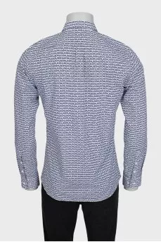 Men's fitted shirt with signature print
