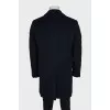 Чоловіче темно-синє пальто прямого крою