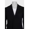 Men's wool coat with hidden buttons